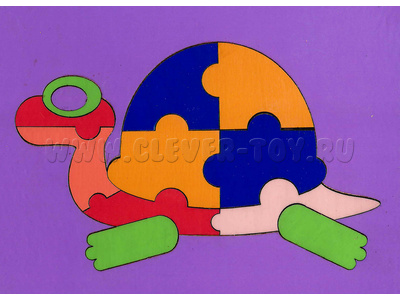 Мозаика "Сложи картинку. Черепашка" (12 деталей) Мозаика "Сложи картинку. Черепашка" (12 деталей)