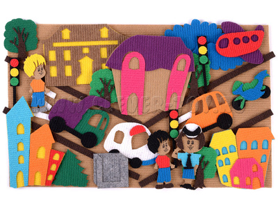 Город с машинками с игровым полем Город с машинками с игровым полем