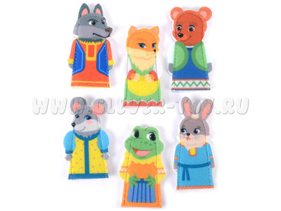 Пальчиковый театр Теремок (6 элементов, фетр) Пальчиковый театр Теремок (6 элементов, фетр)