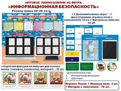 Панно "Информационная безопасность", фетр (66 дет.+ 2 планшета) Панно "Информационная безопасность", фетр (66 дет.+ 2 планшета)