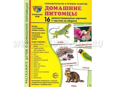 Демонстрационные картинки СУПЕР. Домашние питомцы (16 шт.) Демонстрационные картинки СУПЕР. Домашние питомцы (16 шт.)