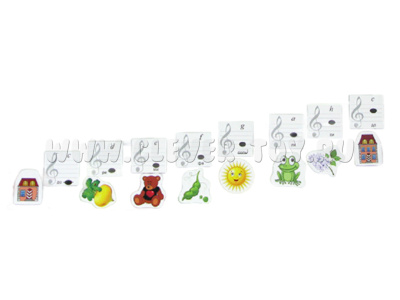 Набор магнитных карточек "Весёлые нотки"* Набор магнитных карточек "Весёлые нотки"*